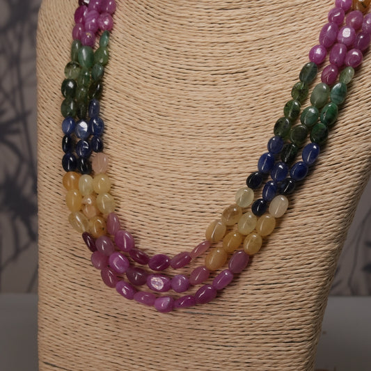 Symphony- Natural Multi Saphhire Necklace