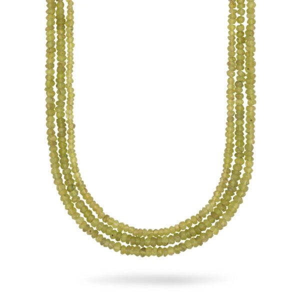 Peridot string- Faceted - 3mm
