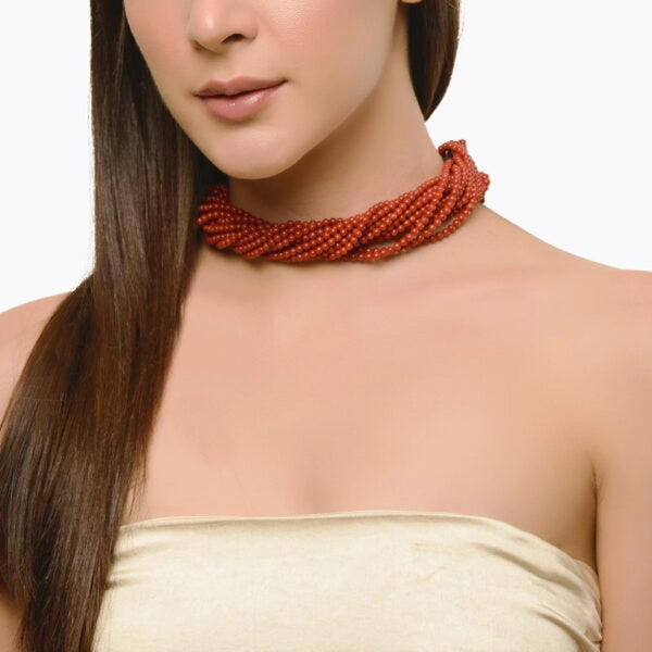 Natural Coral string - Round shape