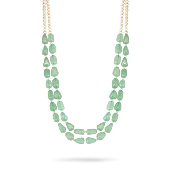 Maria- Unshaped Fluorite with the Natural Freshwater Pearl ending