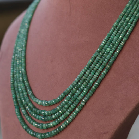 Meenal-Classic Natural Faceted Emeralds Necklace