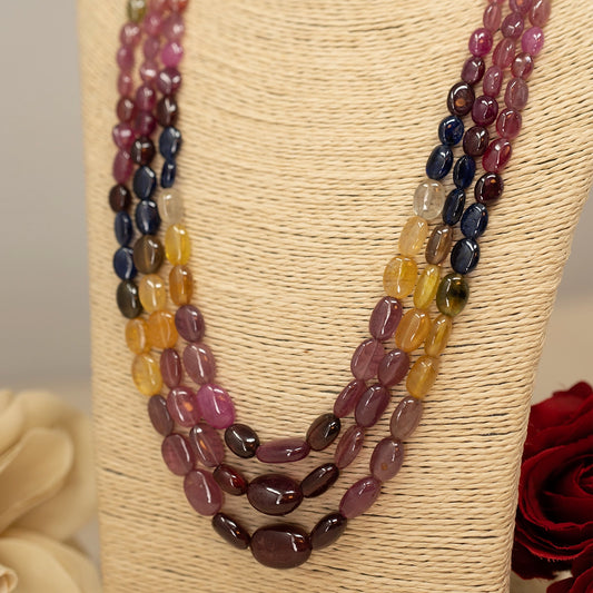 Mani- Multi sapphire necklace