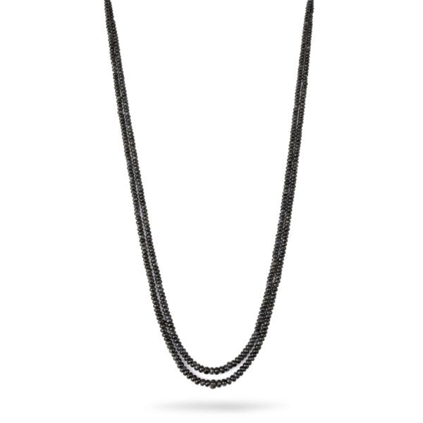 Opaque blue sapphire bilayer necklace #2