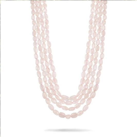 Evara- Natural Rose Quartz Necklace