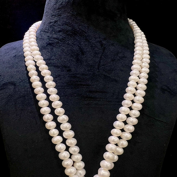Natural White Freshwater pearl string - 8.5mm