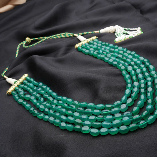 Bliss- Green Onyx layered necklace