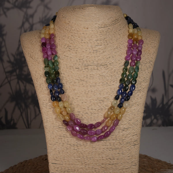 Symphony- Natural Multi Saphhire Necklace