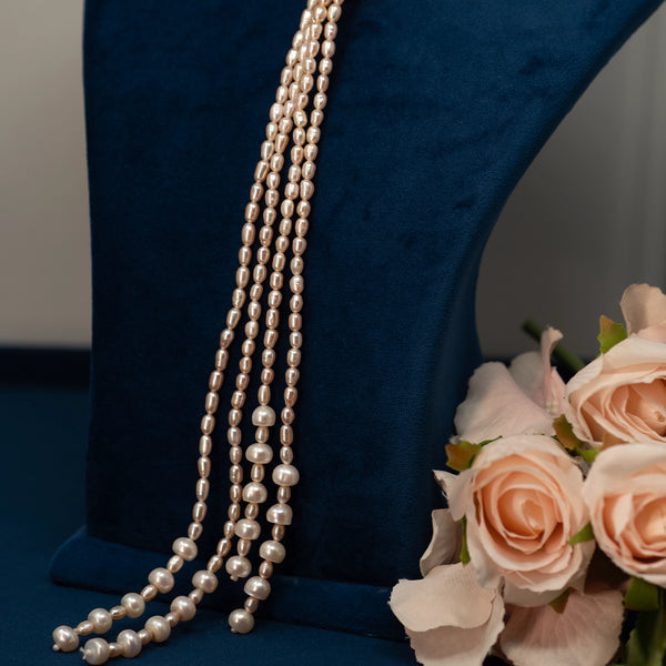 Wania- an exquisite pearl tie necklace